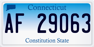 CT license plate AF29063