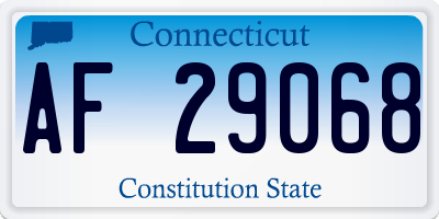 CT license plate AF29068