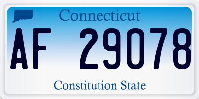 CT license plate AF29078