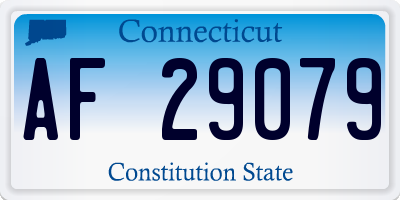 CT license plate AF29079