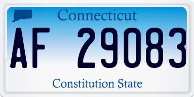 CT license plate AF29083