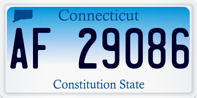 CT license plate AF29086