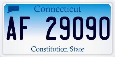 CT license plate AF29090