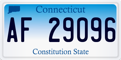 CT license plate AF29096