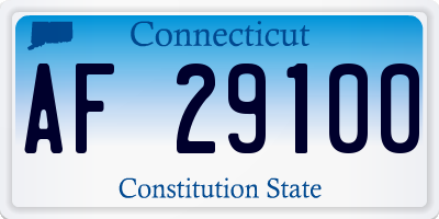CT license plate AF29100