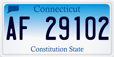 CT license plate AF29102