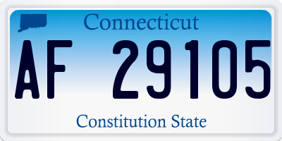 CT license plate AF29105