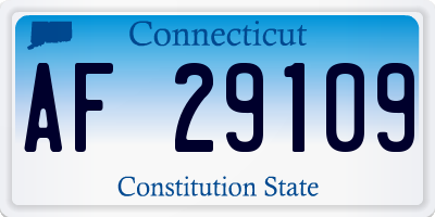 CT license plate AF29109