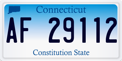 CT license plate AF29112