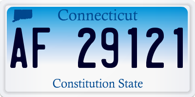 CT license plate AF29121