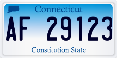 CT license plate AF29123