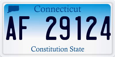 CT license plate AF29124