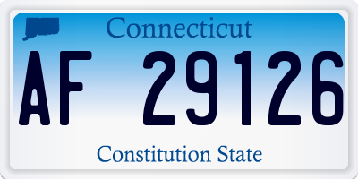 CT license plate AF29126