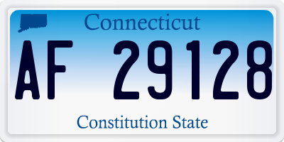 CT license plate AF29128