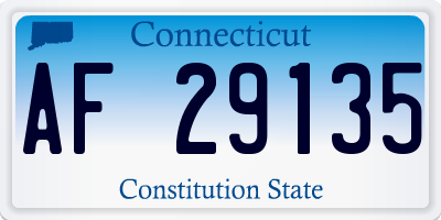 CT license plate AF29135