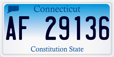 CT license plate AF29136