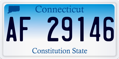 CT license plate AF29146