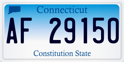 CT license plate AF29150