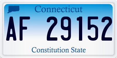 CT license plate AF29152