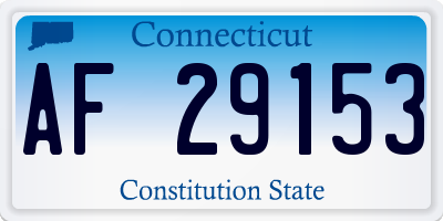 CT license plate AF29153