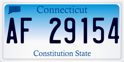 CT license plate AF29154