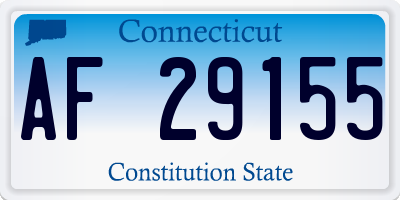 CT license plate AF29155
