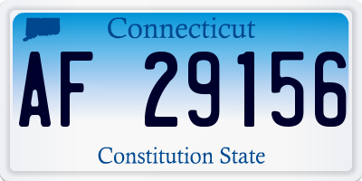 CT license plate AF29156