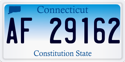 CT license plate AF29162