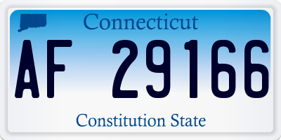 CT license plate AF29166
