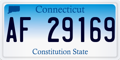 CT license plate AF29169