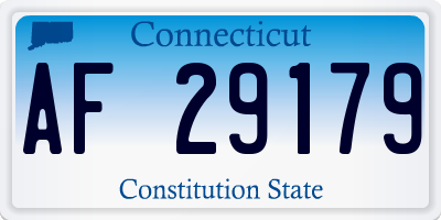CT license plate AF29179