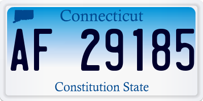 CT license plate AF29185