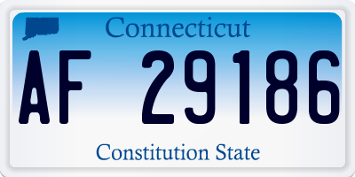CT license plate AF29186