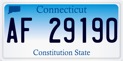CT license plate AF29190