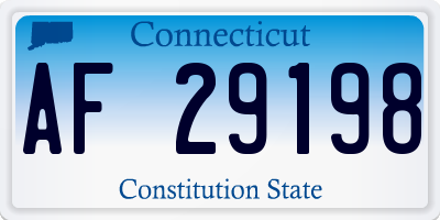 CT license plate AF29198