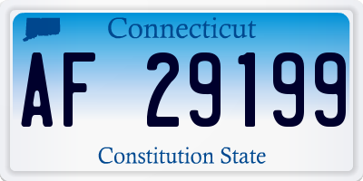 CT license plate AF29199