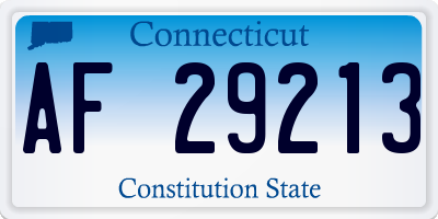 CT license plate AF29213