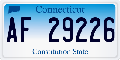 CT license plate AF29226