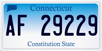 CT license plate AF29229