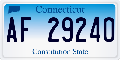 CT license plate AF29240