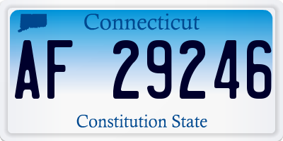 CT license plate AF29246