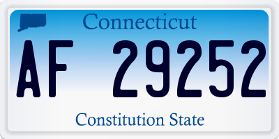 CT license plate AF29252