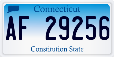 CT license plate AF29256