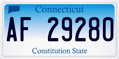 CT license plate AF29280