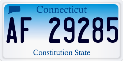CT license plate AF29285