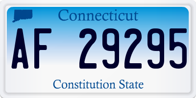 CT license plate AF29295