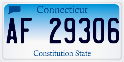 CT license plate AF29306