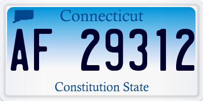 CT license plate AF29312