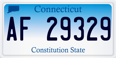 CT license plate AF29329