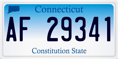 CT license plate AF29341